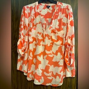 Orange Floral Women's Harper top from Torrid sz 3